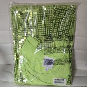 Diane Gilman DG² Lime Green Sequin Tank Top